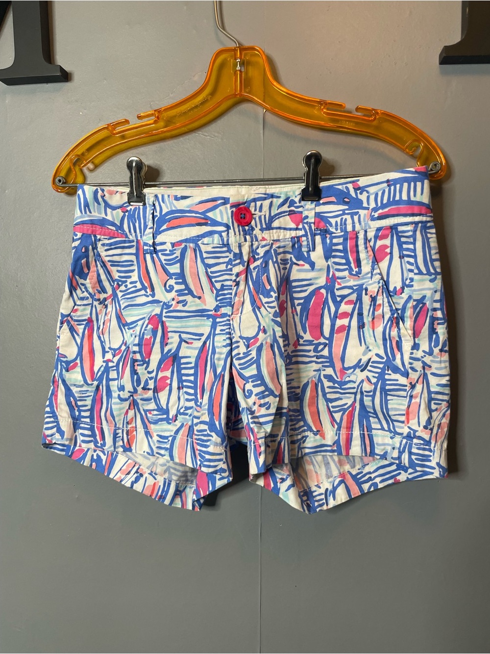 Lilly Pulitzer Callahan Red Right Return Grail Sailboats Nautical Beach size 0